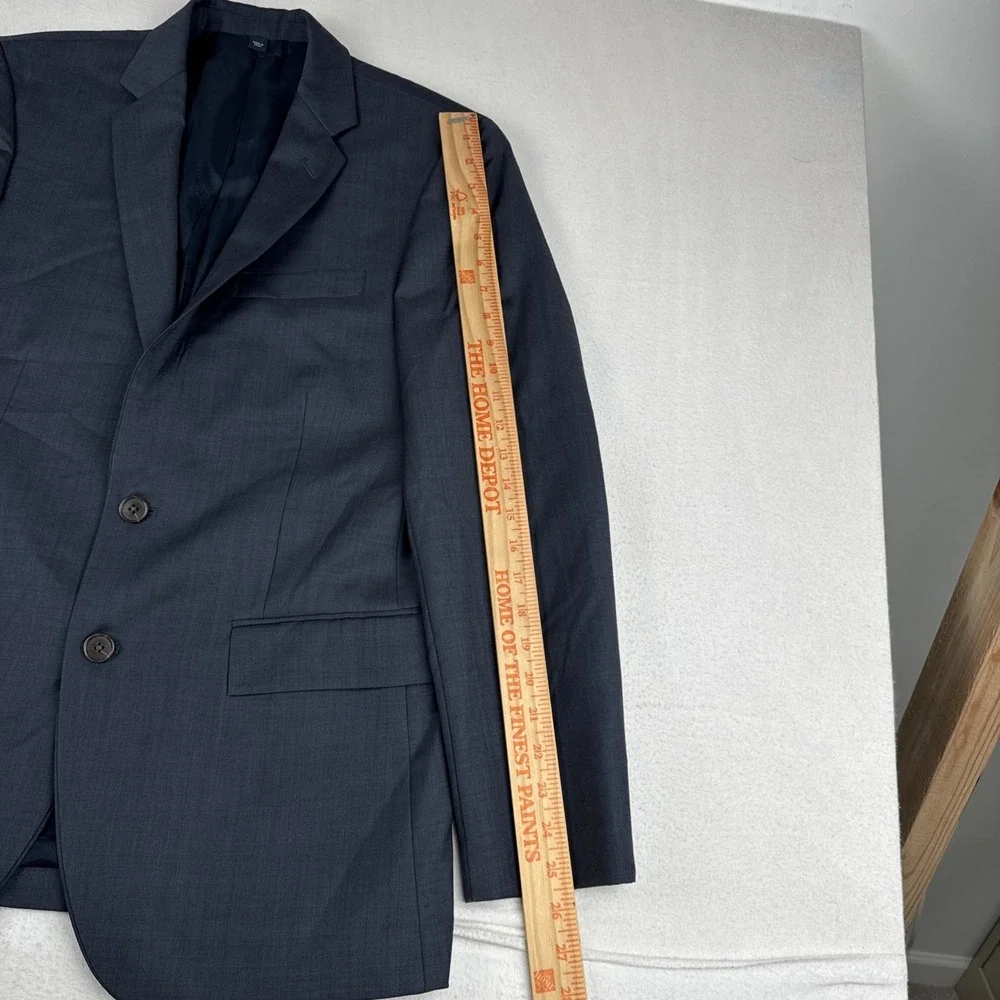 J Crew Thompson Mens Navy blazer Sport Coat  38R Wool Preppy Business Office
